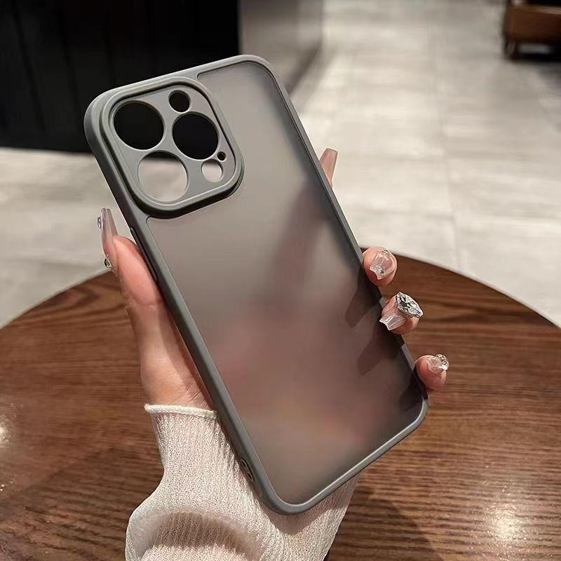 Skin Feeling Translucent, Suitable for iPhone17 Mobile Phone Case, Thickened Anti-drop Metal Buttons, Apple 16 Matte Anti-fingerprint Hard