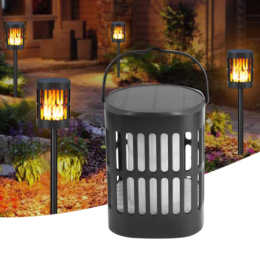 

2Pcs Outdoor Garden Flame LED Solar Light Waterproof Yard Hanging Lantern Lamp Decor