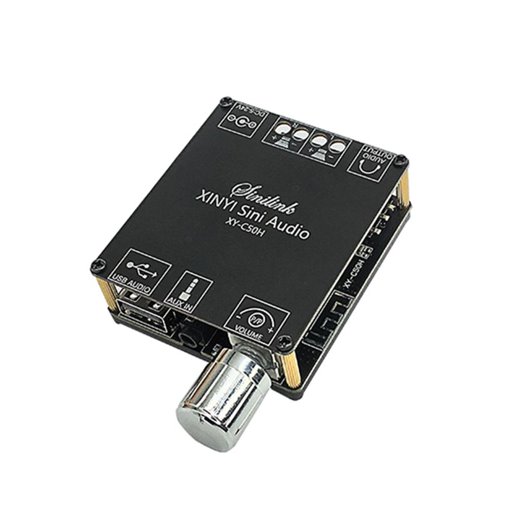 XY-C50H 50Wx2 Bluetooth 5.0 Power Amplifier Class D Audio 10W~200W HiFi Stereo Wireless Music Player Mini USB App Digital AMP