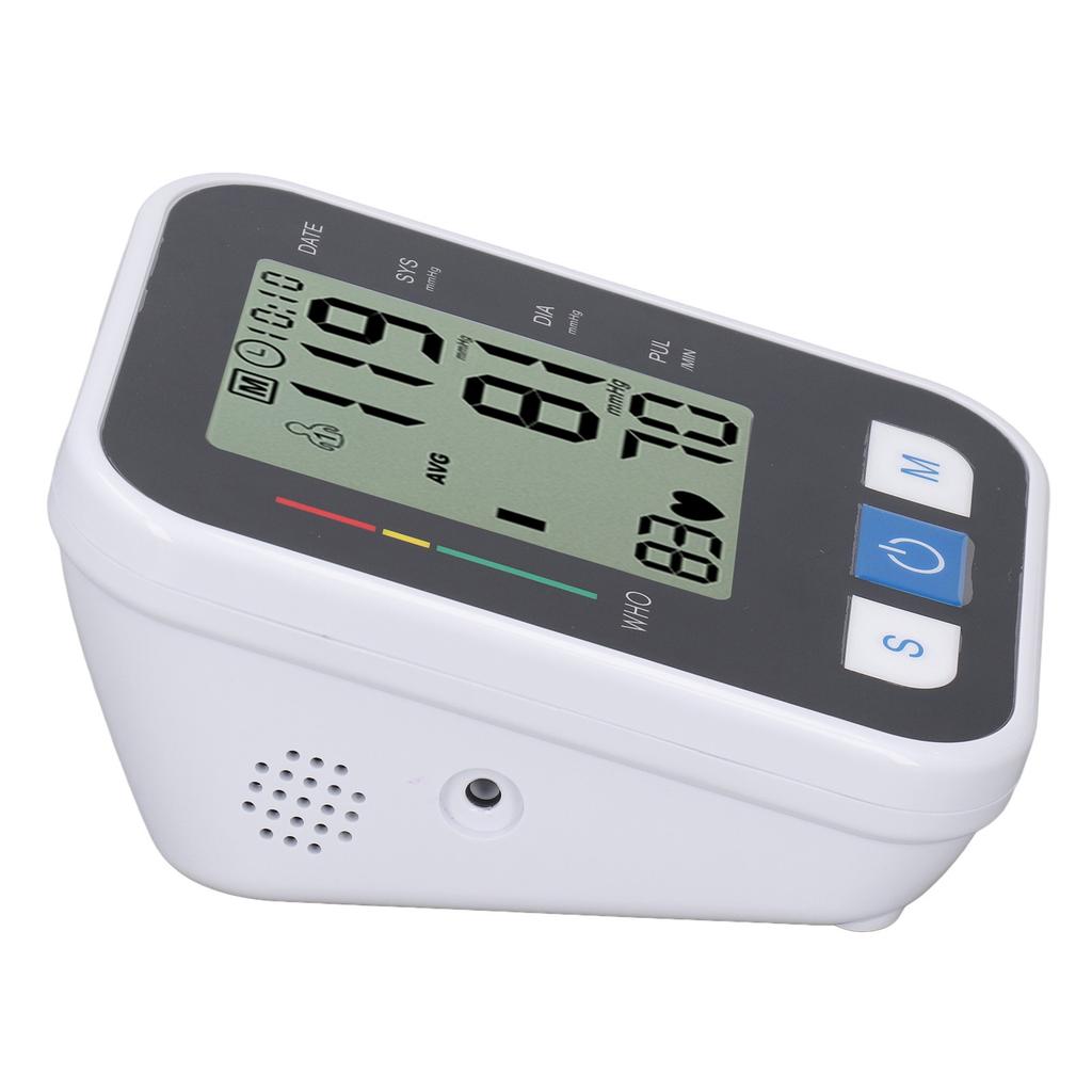 Upper Arm Blood Pressure Monitor LCD Display 2 User Modes 99 Reading Memory Blood Pressure Gauge