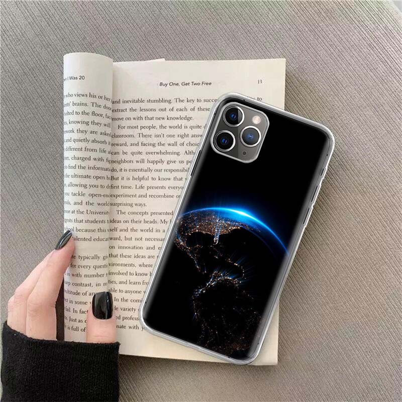 

Земля, Звезды, Космос Чехол для телефона для Apple Iphone 12 13 Mini 14 15 Pro 17 Pro Max Air 11 16E 16 Plus Прозрачная крышка-оболочка T iPhone 17 Pro