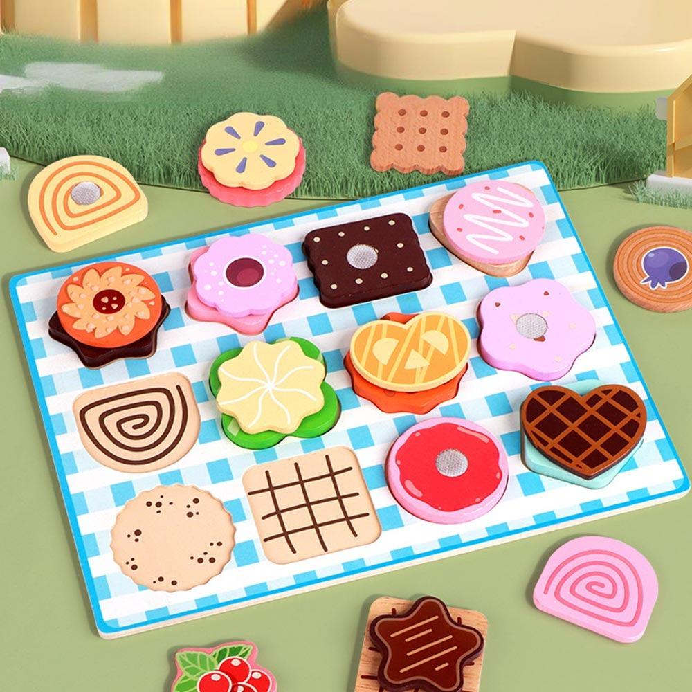 

Wood Playing Kitchen Toys Barbecue Educational Toys Funny Matching Cutting Games Game Dessert