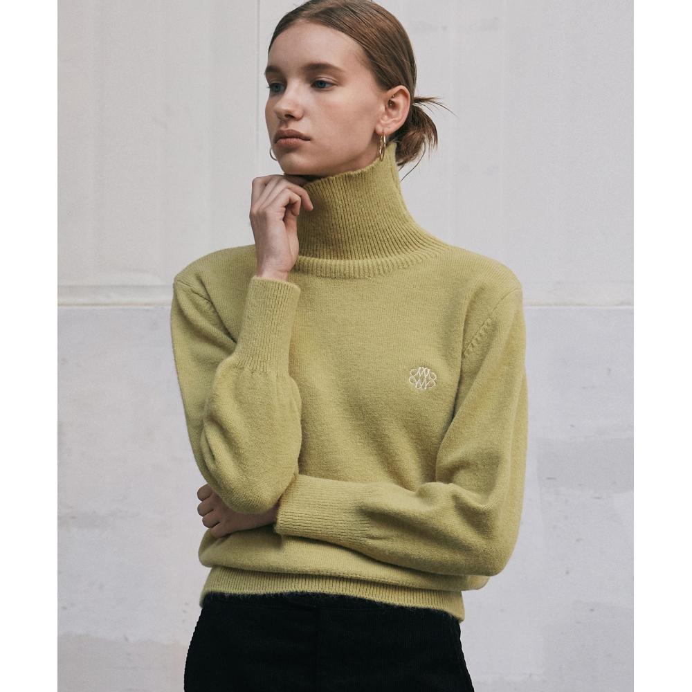 

NICKNICOLE NICOLE VOLUME TURTLENECK KNITLIME