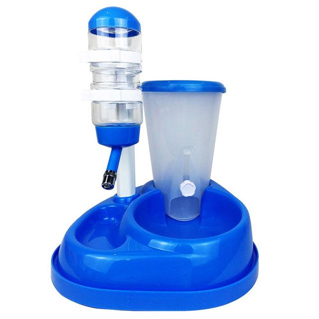 Dual-Use Pet Cat Dog Automatic Feeder with Water Fountain Large Capacity Food Bucket and Water Bottle Dispenser designed for Dog Cat