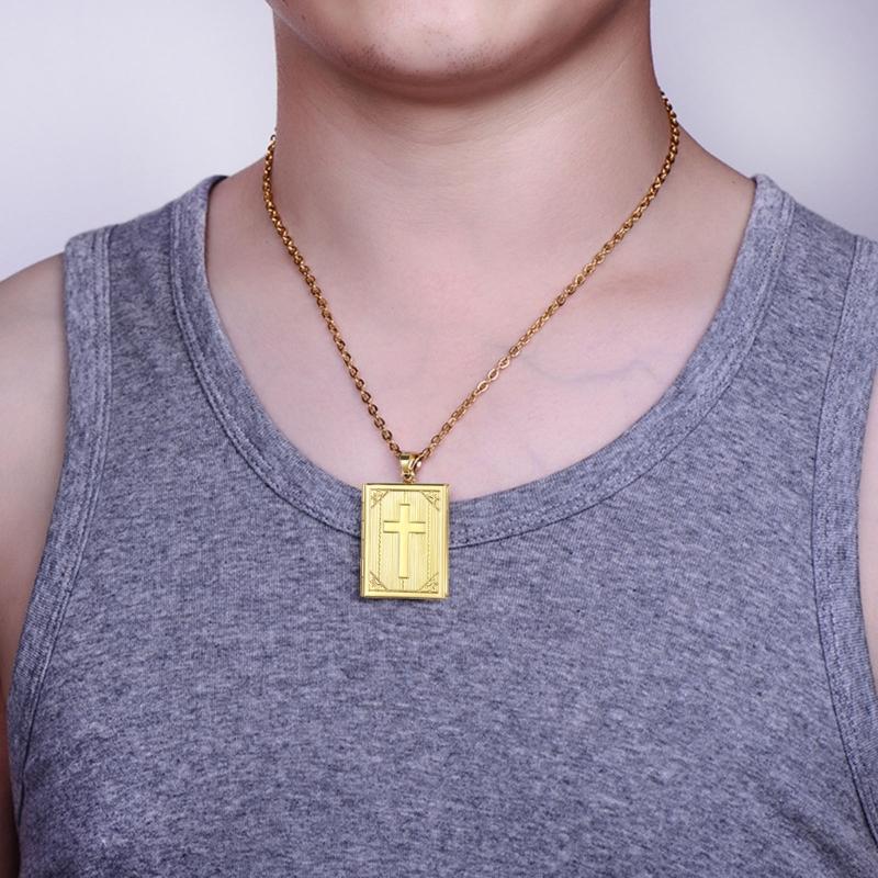 Bible Book Locket Charm Pendant for Jewelry Making Holy-Bible Pendant Cross Picture Box Frame Charm DIY Necklace Jewelry
