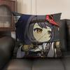 Kujo Sara Cute Genshin Impact Cushion Cover Natural Linen Organic Fabric Double-Sided Printing Sofa Home Decor Gift Pillow Case