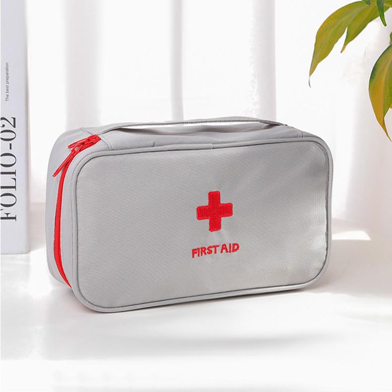 Портативный набор для оказания первой помощи и профилактики эпидемий – Аварийная дорожная сумка из Оксфордской ткани серый