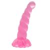 Female Twist Simulation Suction Cup Penis Masturbation Device Crystal Penis Butt Plug Sexy Sex Product