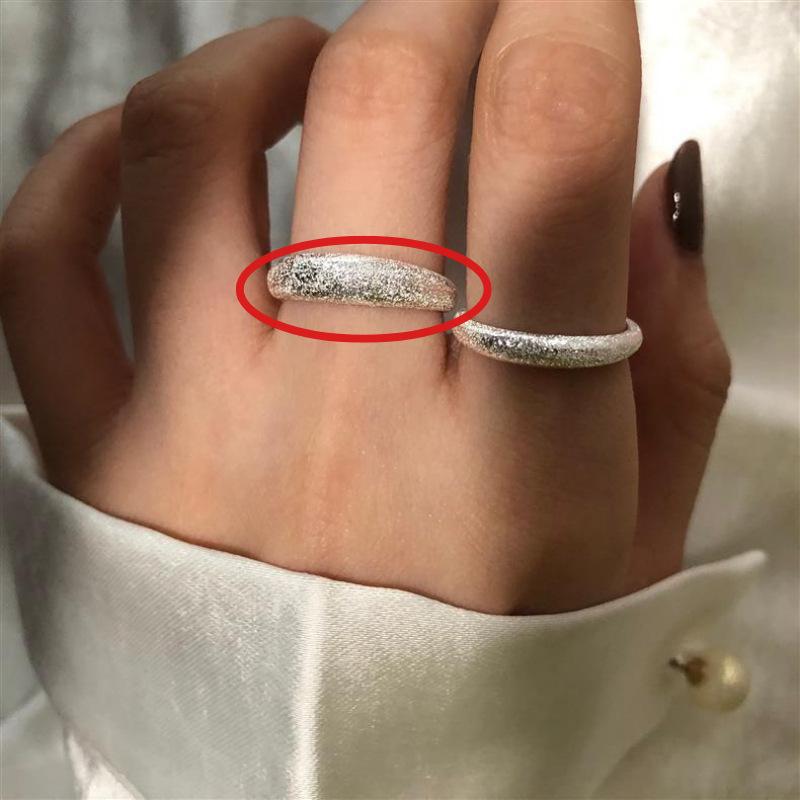 925 Sterling Silver Women s High Quality Jewelry Sanding Stackable Rings For Women Vintage Party Jewellery Prevent Allergy