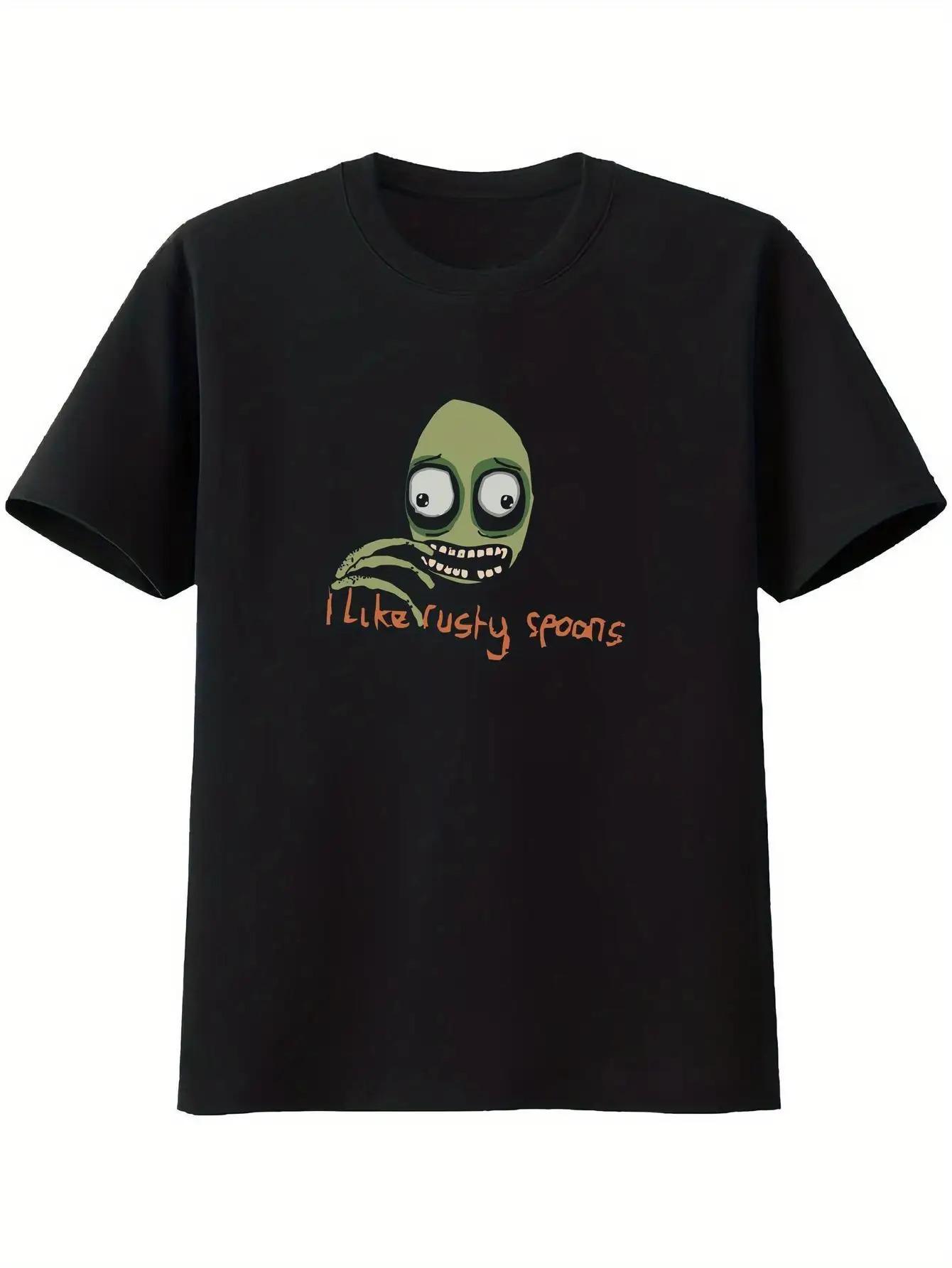 Graphic Tee Featuring Salad Fingers in a Y2K Horror Theme XXL