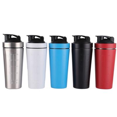 304 Stainless Steel Whey Shakes Cup with Scale Sports Water Cup Fitness Protein Powder Cup  Camping