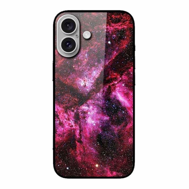 Glass Case For iphone 16 Plus 16Plus Coque Tempered Glass Hard Back Cover For iphone 16 Plus Phone Case Soft TPU Black Bumper