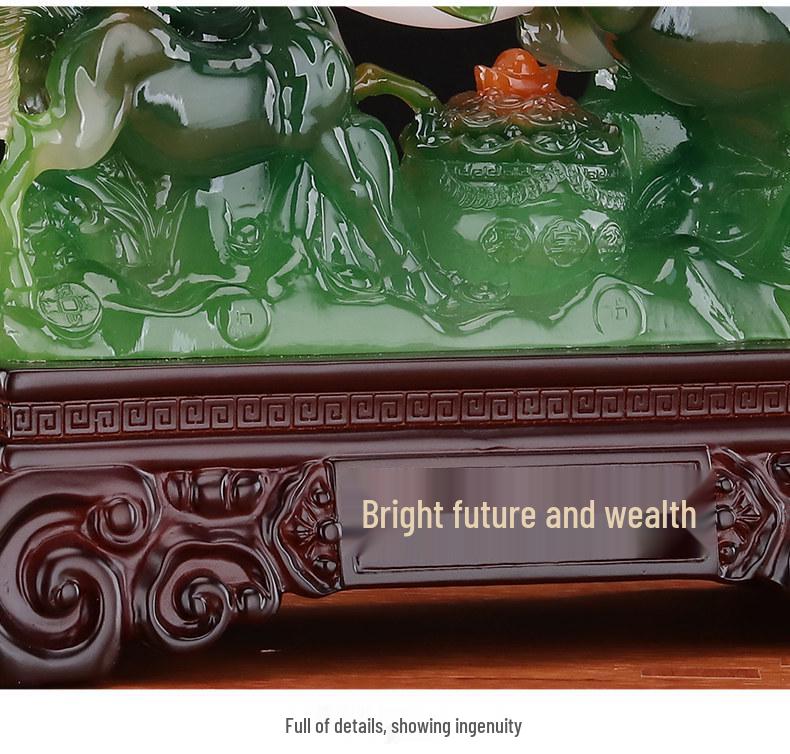 Jade Horse Figurine: Auspicious Zodiac Ornament for Wealth and Peace
