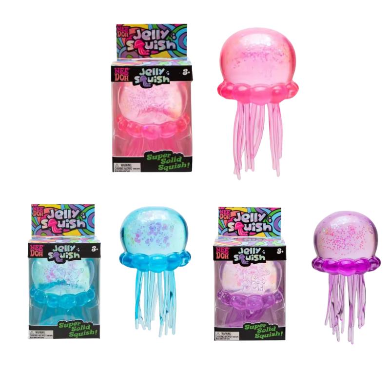 Squishies Needoh Jellyfish Squish Toy Fidget Toy, Water Sensory Soft Jelly Squeeze Stress Relief Fidget Blind Box Toy