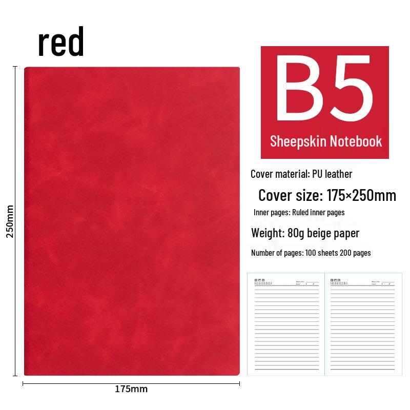 High-End Soft Leather Business Notebook with Magnetic Buckle and Custom Logo - Ideal Gift Set