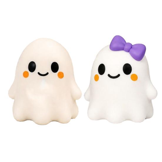 Ghost Squeeze Toys Halloween Bow Toy Stress Relief Cartoon Sensory Decompression Toy Soft Stretchy Party Favors for Adults Kids Anxiety