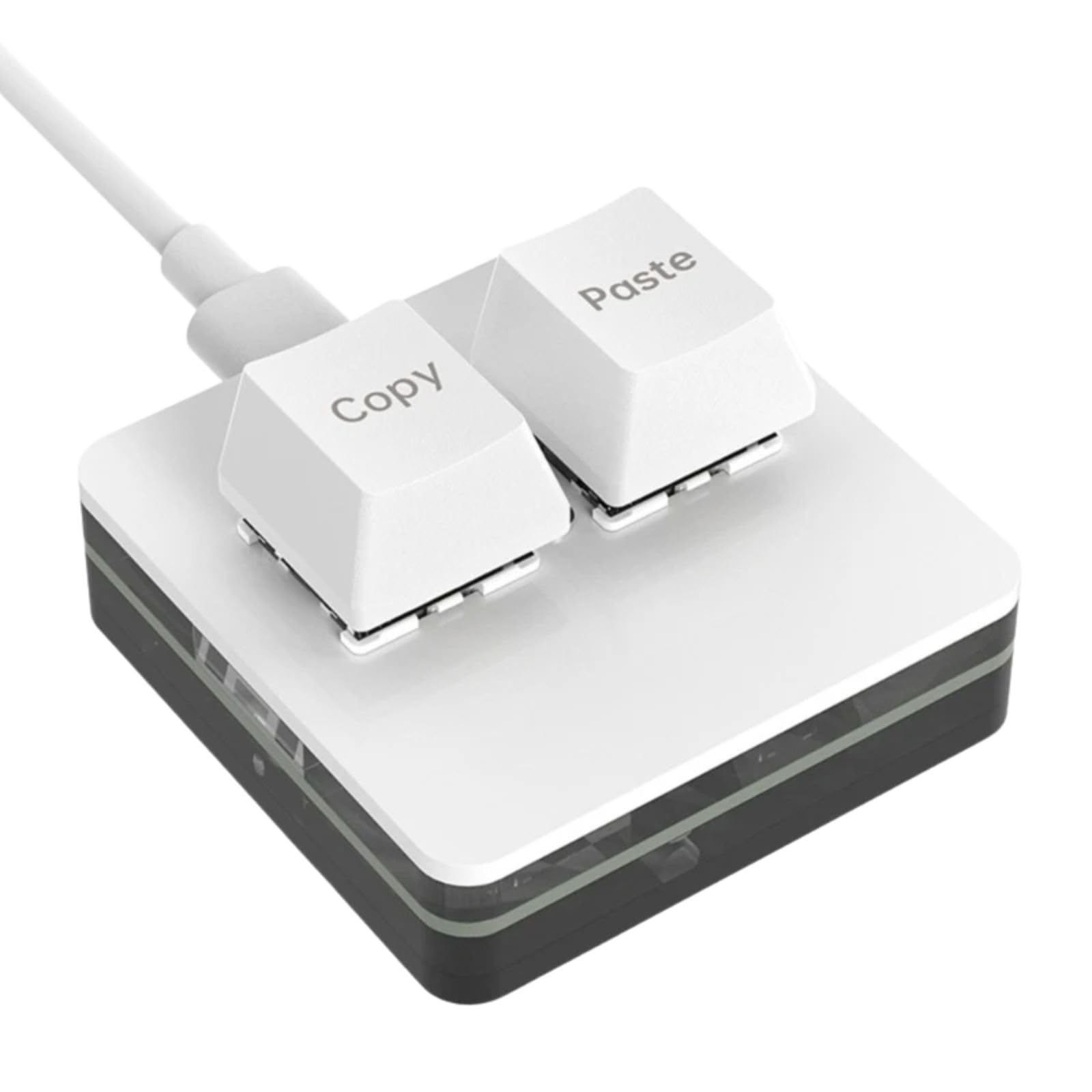 

Acid USB Mini Keyboard with Copy and Paste OSU Hot Mechanical Gaming Keyboard with USB Ideal for Accounting and Rhythm Games 2-Key Functions, Swap, білий