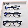 3Pcs Suit Men Women Square Pc Frame Reading Glasses Ultralight Portable Presbyopic Eyeglasses Blue Light Blocking Vision Care +1