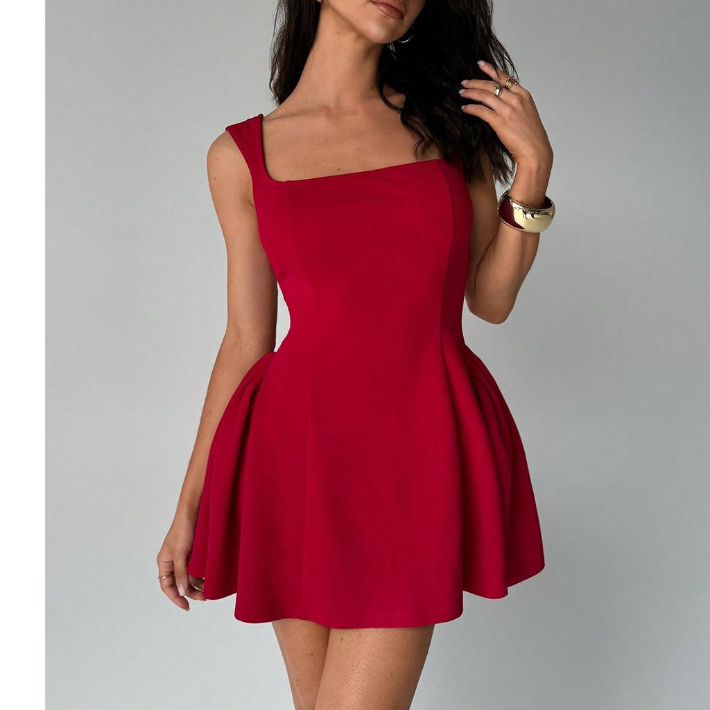 Slim Fit Dress Backless Sleeveless Vest Suspender Dress