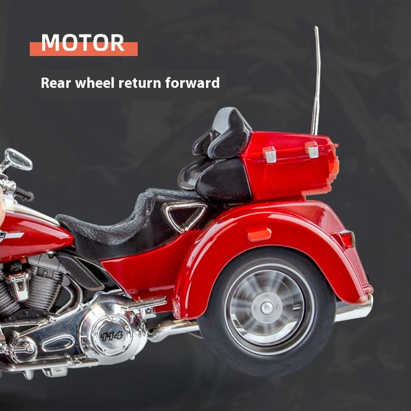 1/9 Scale Harley Davidson TRI GLIDE ULTRA Luxury Tricycle Alloy Diecast Model Motorcycle  Sound & Light  Holiday Gifts for Boyfriend