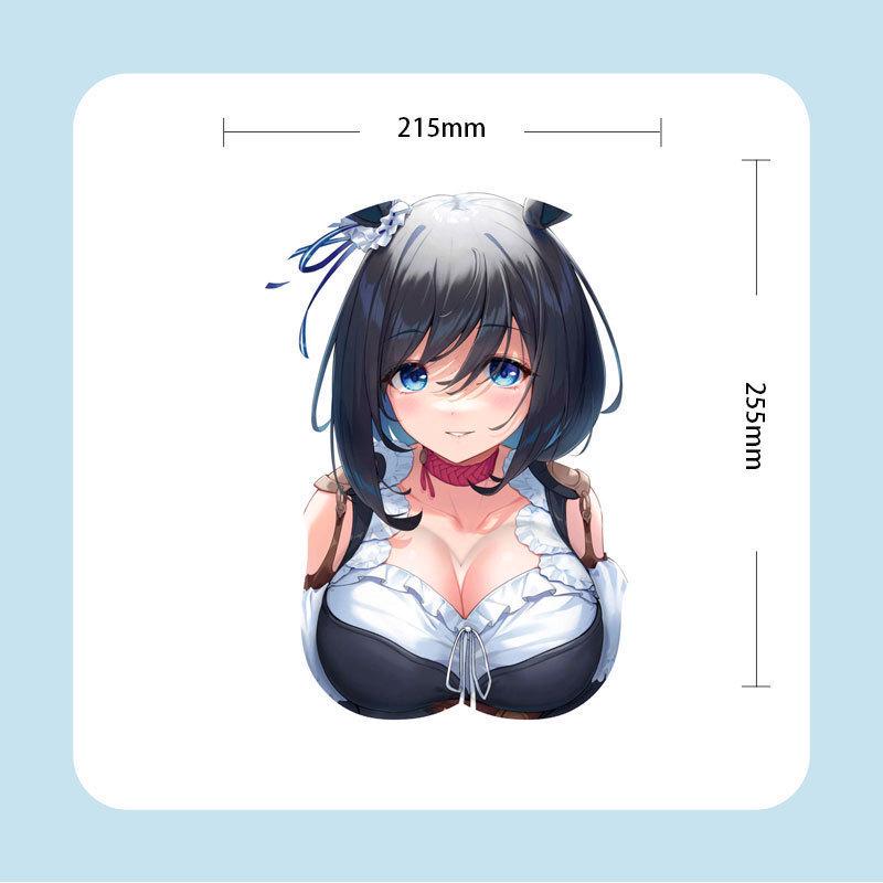 G05 Anime Beauty Poggiapolsi Mouse Pad in Silicone 3D - Confortevole, Morbido e Design Ispirato ai Cartoni Animati