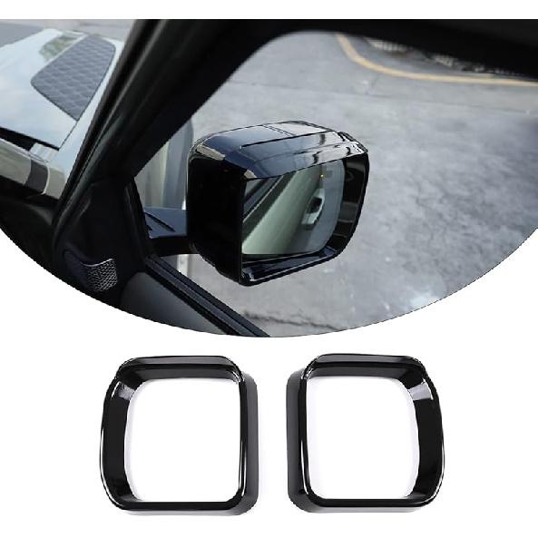 PIUGILH Rearview Mirror Rain Shield Cover Compatible with Land Rover Defender 2020 2021 2022 2023 2024, ABS Rear View Mirror Protector Frame, 2Pcs