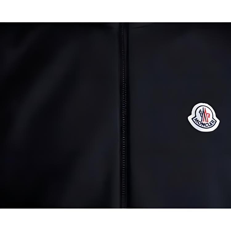 Moncler Ss22 Solid Color Stand Collar Zipper Stud Detail Long Sleeve Jacket Sweatshirt Men jackets Black H20918G00003899A1999