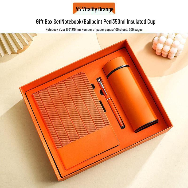 Minimalist Business Notebook Gift Set - Customizable Logo for Company Meetings and Events