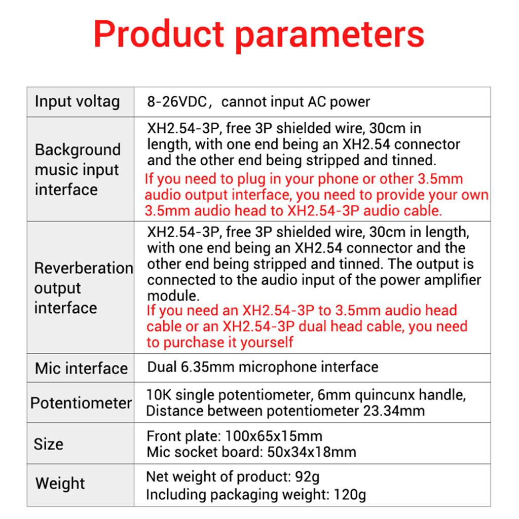 Microphone Amplifier Board Karaoke Reverberation Board ZK-AMP