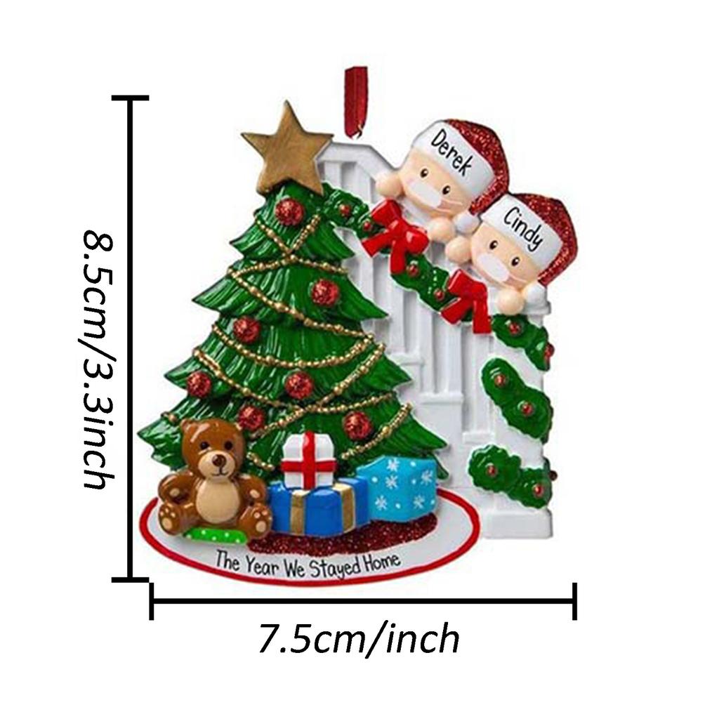 Famille de Renne, Ornement de Noël Décoration de Noël Personnalisé Cadeau Créatif Ornement de Sapin de Noël de Renne 2021 Arbre de noël Pendentif Ornements d/'arbre de Noël Famille de 5