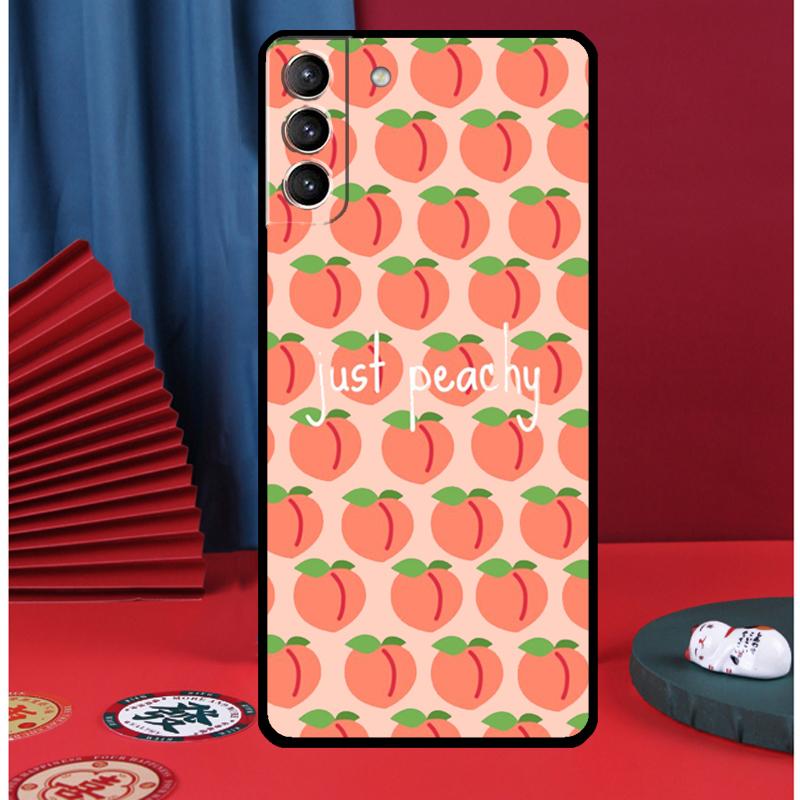 

Pink Peaches Aesthetic Phone Case For Samsung Galaxy S24 Ultra S9 S10 S20 S21 S22 Plus S23 FE S25 Ultra Back Cover Galaxy S20Ultra