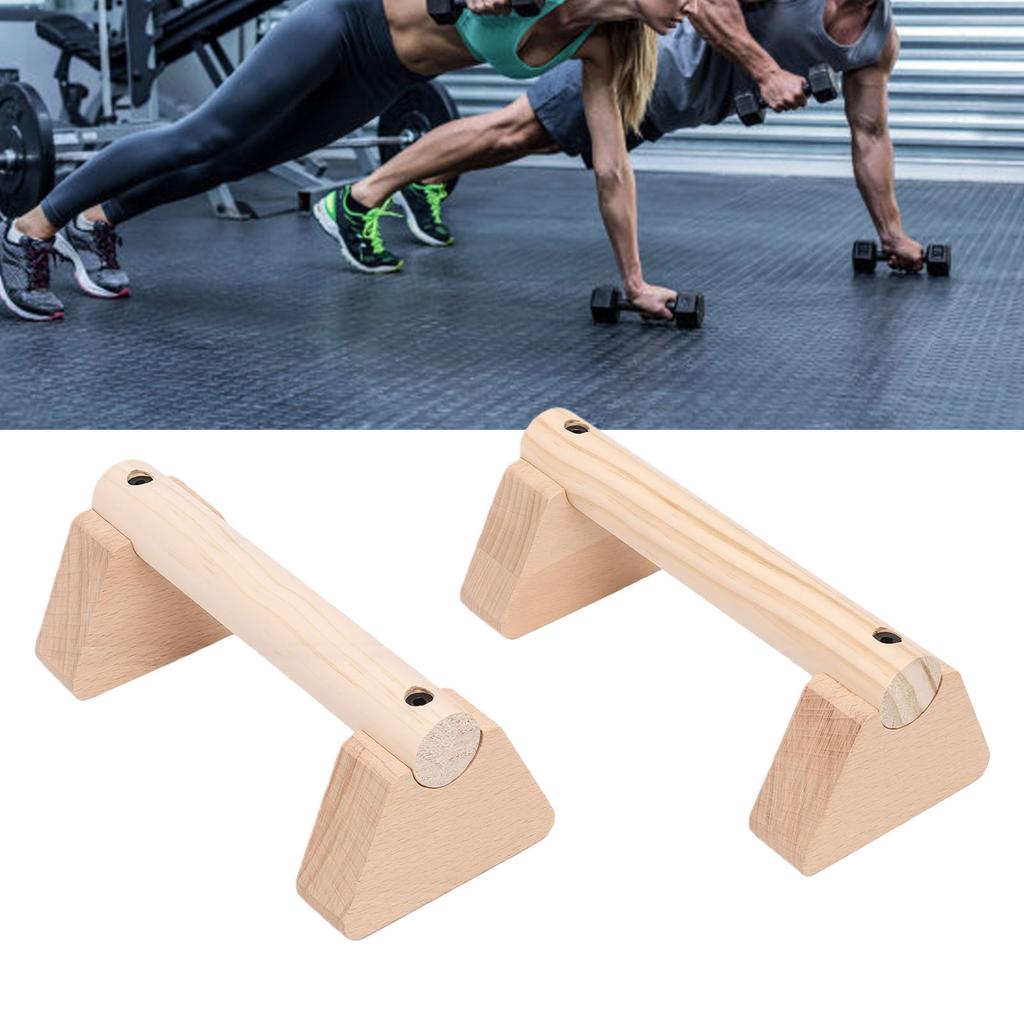 2 ks Dřevěné Push Up Stojany Dřevěný Balanční Paprsek Cvičební Vybavení pro Domácí Použití