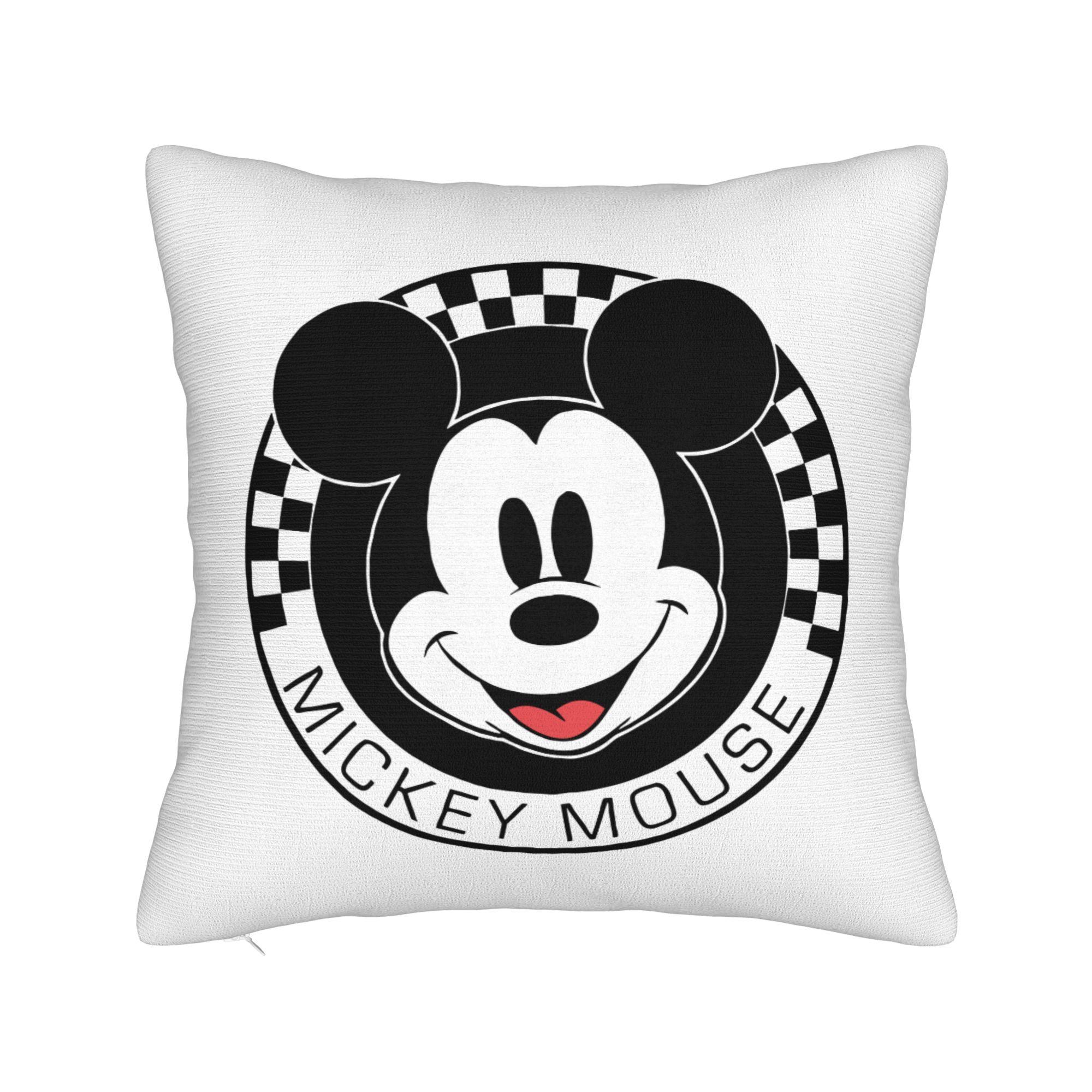 

Mickey Pattern Square Pillow Case Cushion Covers Funny Zippered Decorative Pillowcover for Car 18 30cmx30cm