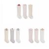 3Pairs Long Tube Infant Cotton Stockings Cotton Cartoon Above Knee Socks Calf Socks Baby  Girls