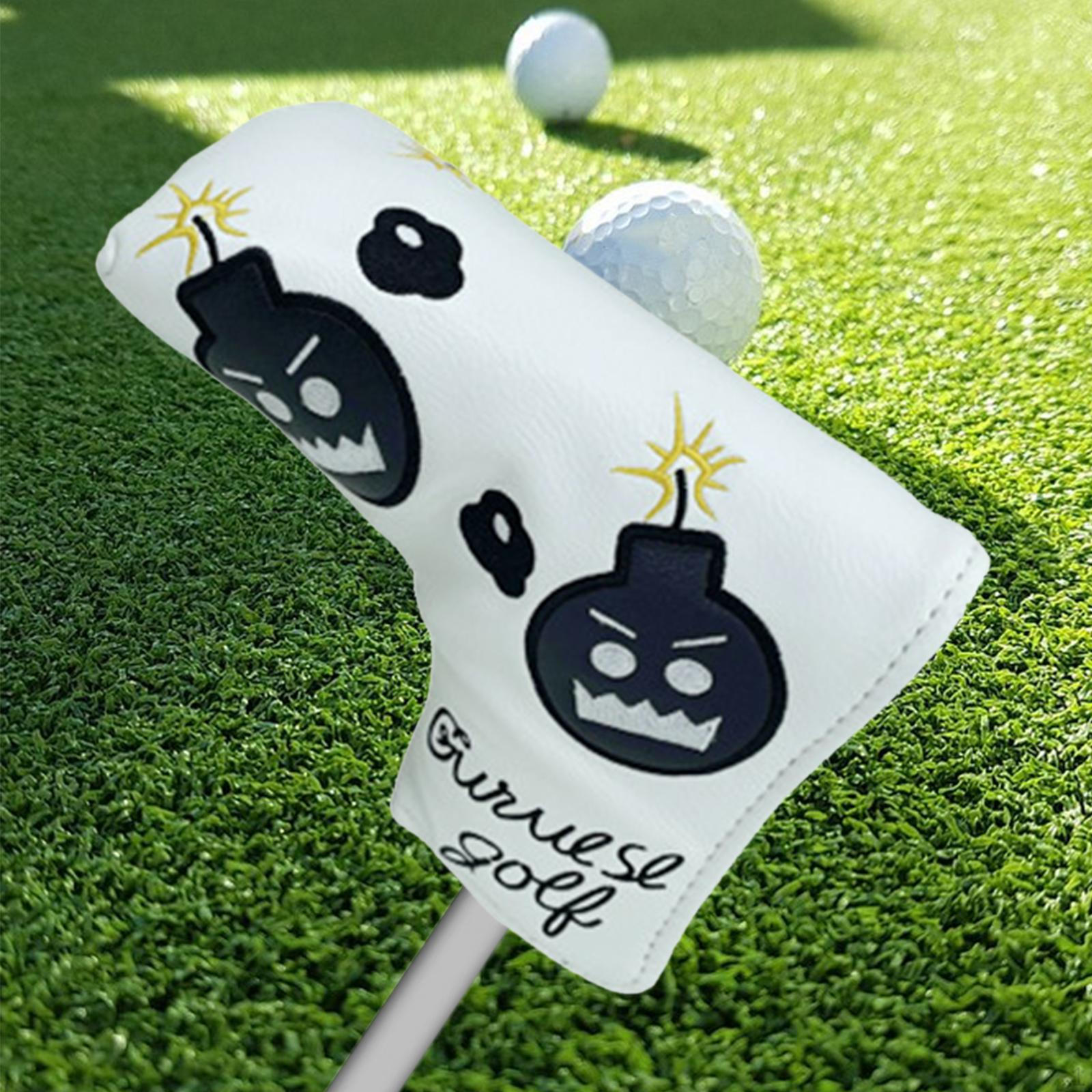 Golf Club Head Cover Stylish PU Leather Fleece Lined Wood Headcover Putter