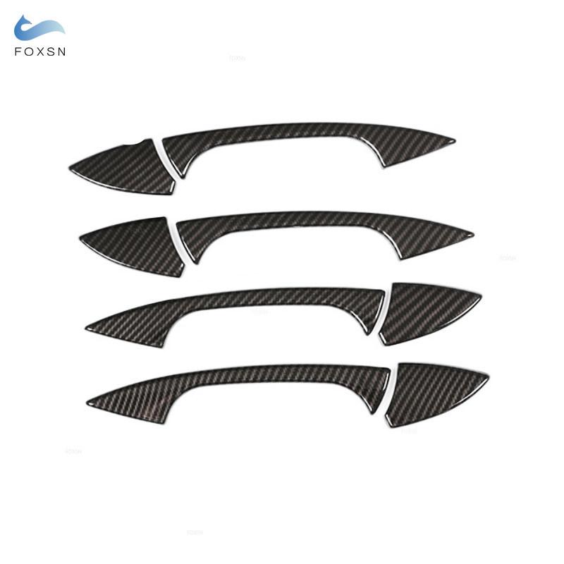 Mercedes Benz B C E Sınıfı W246 W204 W212 2010-2015 GLK ML X204 W166 için ABS Karbon Fiber Araba Dış Kapı Kolu Kapağı Trim