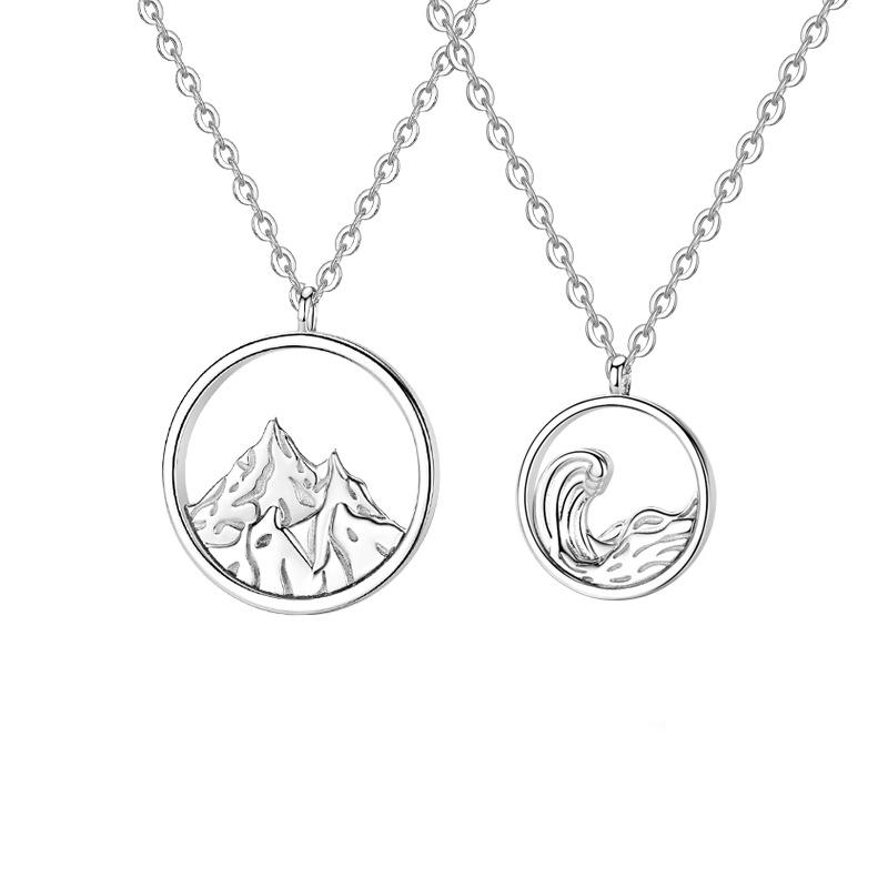 

Парное ожерелье Shanmeng Sea Oath, корейская простая пара мужских и женских памятных украшений, подарок на День святого Валентина