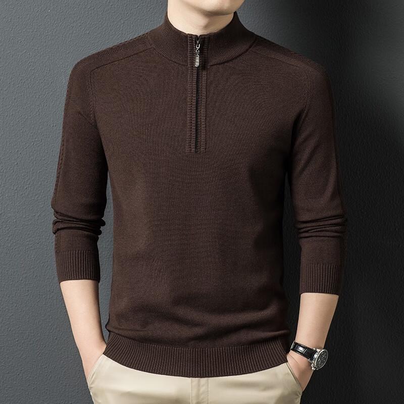 

Men s Casual Stand Collar Quarter-Zip Pullover Sweater 2XL