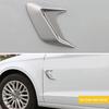 Car Shark Gill Side Vent Decals ABS Chrome Fender Trim Self-Adhesive Stick-On Exterior Hood Ornament Sporty Car Vent Sticker Fit for Most Cars
