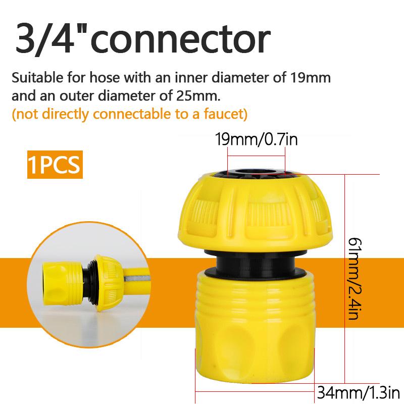 Garden Quick Hose Connector 1/2"3/4" Faucet Adapter Hose Coupling Joint Adapter Extender Set Hose Pipe Tube Irrigation Watering