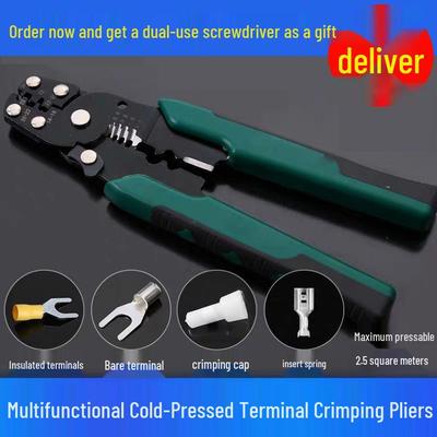 Multifunctional Insulated Wire Crimping Pliers for Terminals and Clamps
