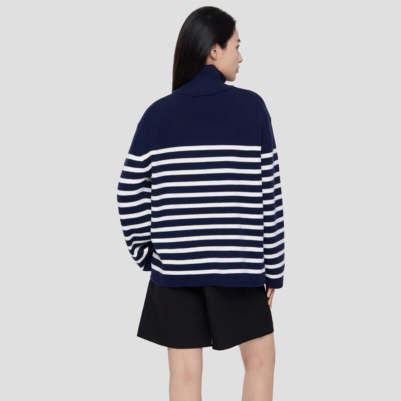 Gap Women's Logo Striped Half-Zip Knit Top