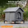 Heavy-Duty Outdoor Cat Cabin Winter Warm Shelter with Raised Waterproof Base All-Weather Protection for Community Cats