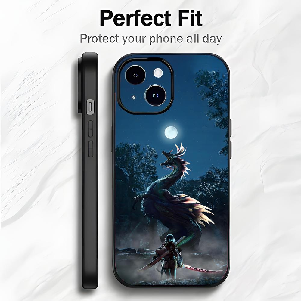 OpenWorld Action Game M-Monster Hunter Wilds Phone Case Phone Case Soft Packaging Lightweight For iPhone17 16 15 14 13ProMax