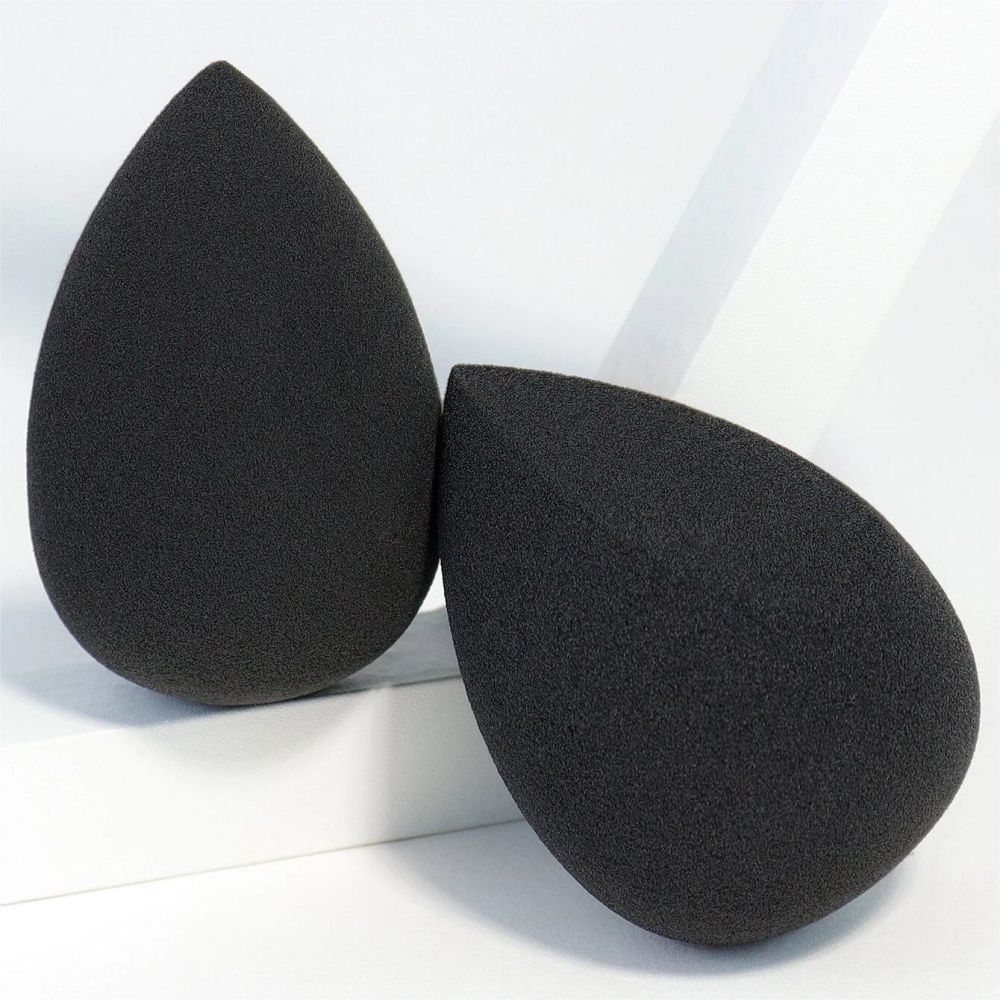 2-teiliger Make-up-Schwamm, Make-up-Schwamm zum Verblenden von Grundierung, Creme und Puder, mehrfarbiger Kosmetikschwamm, für alle Hauttypen geeignet
