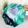 Totoro Wald Automatischer Süßer Regenschirm - Faltbar mit 8 Eisenrippen, Tragbar für Draußen, Geschenk, Outdoor-Regenschirm, Verspieltes Accessoire, Langlebig H