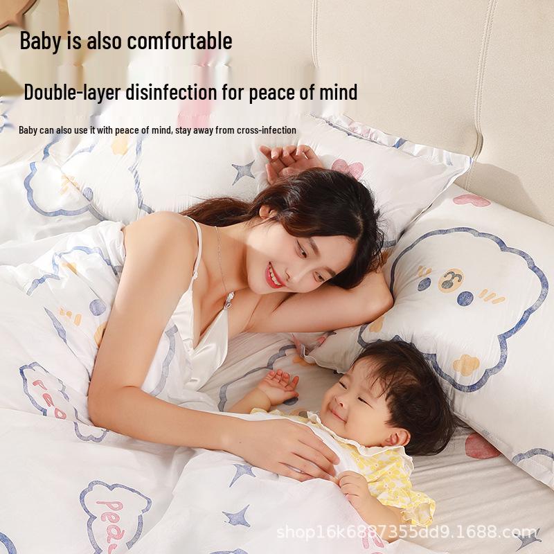 Portable Disposable Printed Bed & Quilt Set - Travel/Homestay 3-Piece