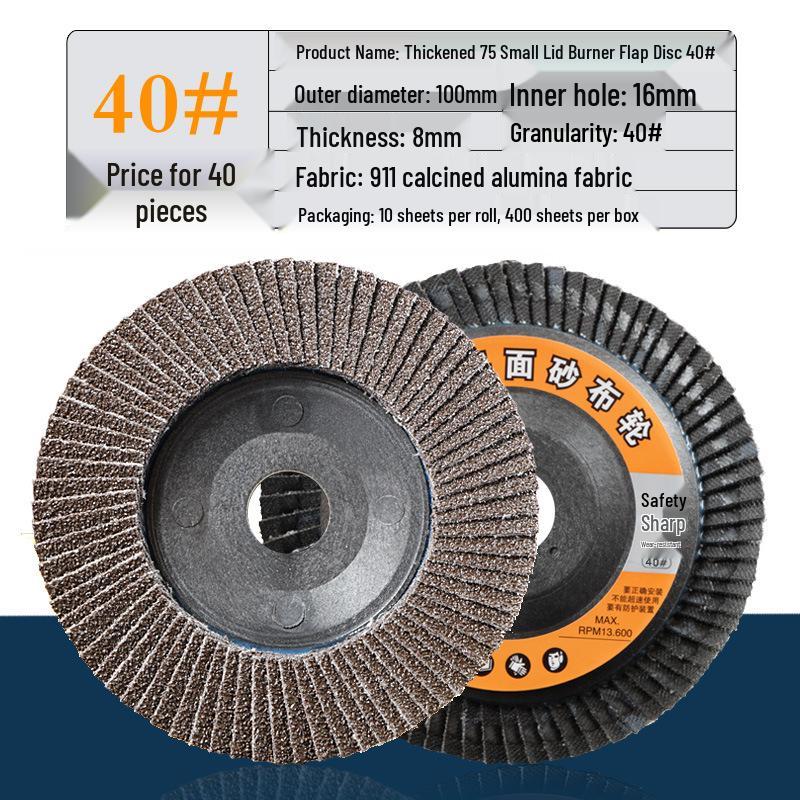Flap Disc for Angle Grinder, Metal & Stainless Steel Polishing, Thousand Leaf Sanding Wheel