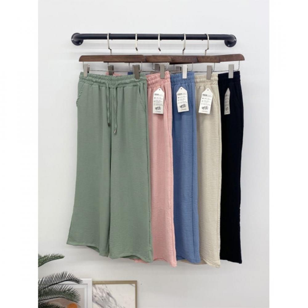 Haven 1+1 Fresh Cooling Wide String Banding Pants 5color