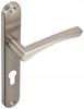 Interior Door Handle, Long Plate for Insert, Brushed Nickel